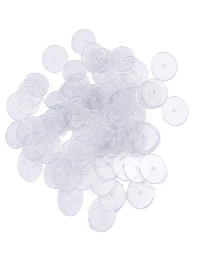 LUMBER FASHION Silicone Rubber Ear Back Stoppers Push Buttons Findings Stud Earring Plugs Earring Backs Clear Disc Pads to Stabilize Earrings 200 Pcs - Image 1